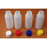 Műanyag flakon natúr színben (100 ml), kupakkal