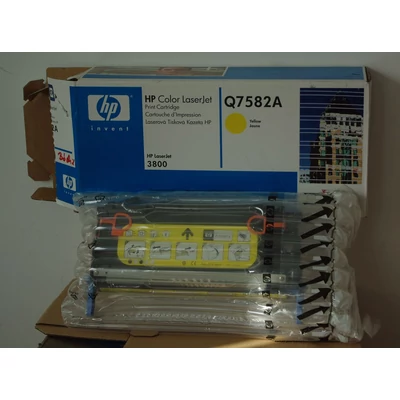 HP Q7582A  eredeti toner - sárga *CSOMAGOLÁS-SÉRÜLT!*