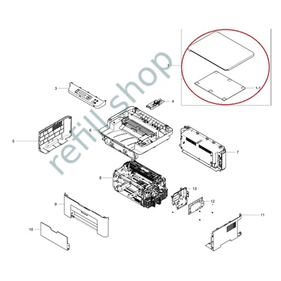 Samsung SL M2070 Scanner Lid, JC97-04193A