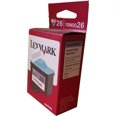 Lexmark 10N0026/10N0227 (26/27) színes (3-colors) utángyártott tintapatron