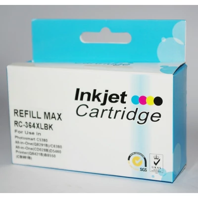 HP CN684EE (364XL B) fekete (black) utángyártott tintapatron chip nélkül